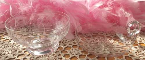 Stuart Crystal Bowl with Crystal Candy Bowl
