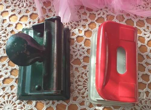 Vintage Paper Punch and Red Paper Punch
