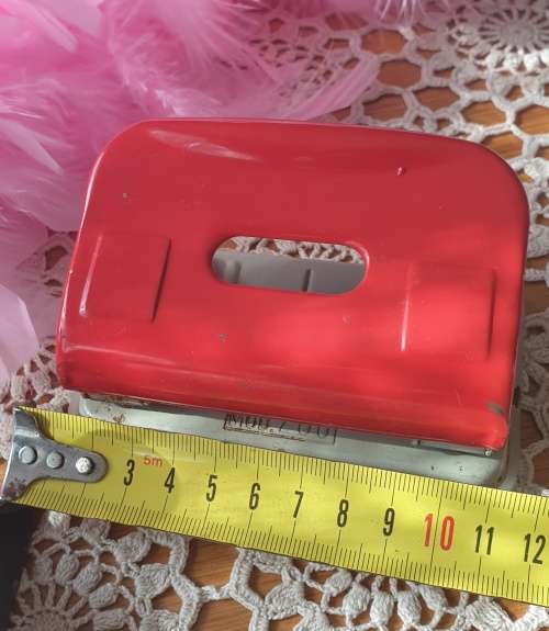 Vintage Paper Punch and Red Paper Punch