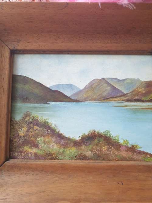 Vintage Painting in Wooden Frame