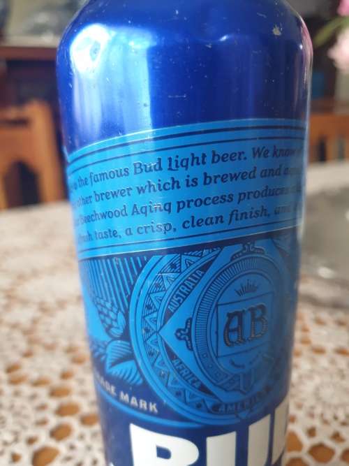 Collectable Bud Light aluminum beer bottle purchased in the USA (empty)
