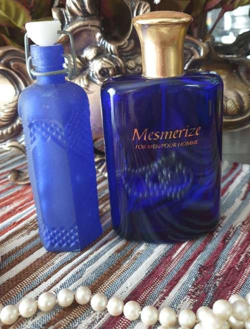 Two Small Blue Bottles for Your Collection