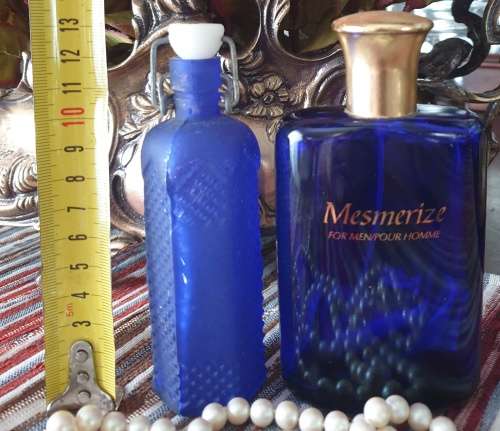 Two Small Blue Bottles for Your Collection