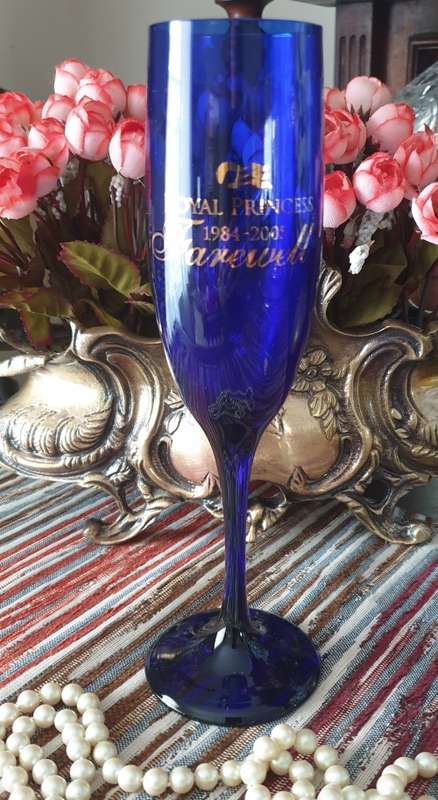 Cobalt Blue Champagne Flute Glass