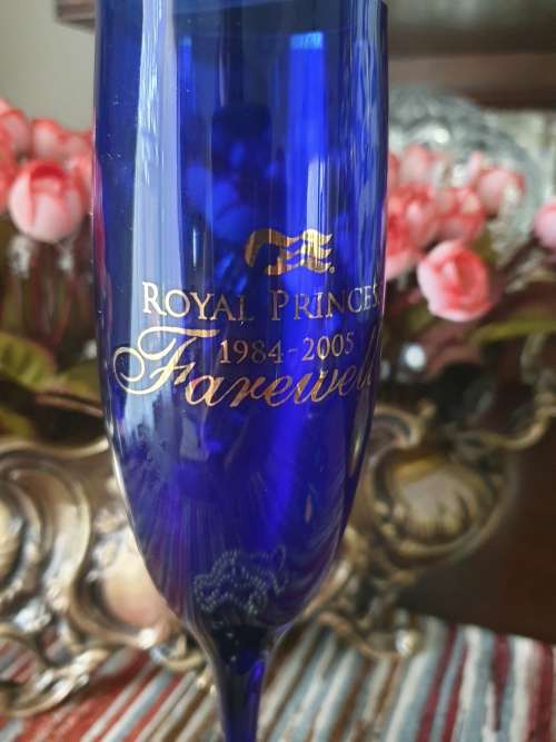 Cobalt Blue Champagne Flute Glass