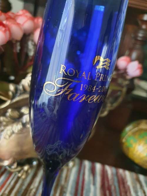 Cobalt Blue Champagne Flute Glass