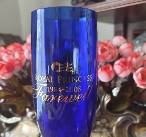 Cobalt Blue Champagne Flute Glass