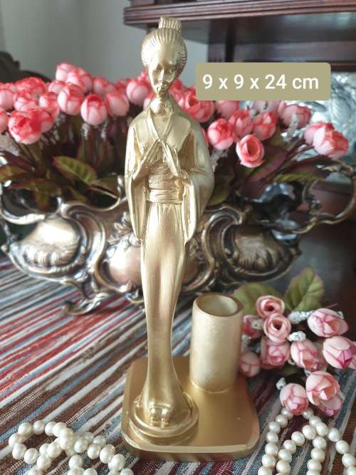Gold Geisha Figurine
