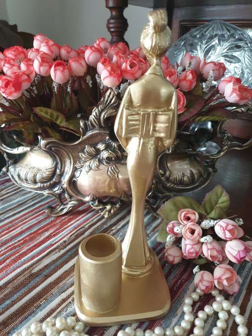 Gold Geisha Figurine