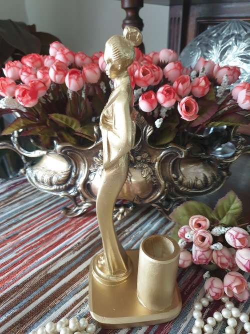 Gold Geisha Figurine