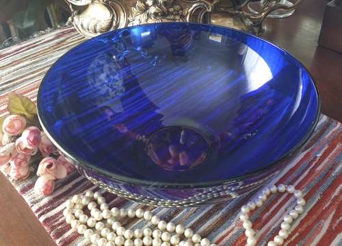 Cobalt Blue Salad Bowl