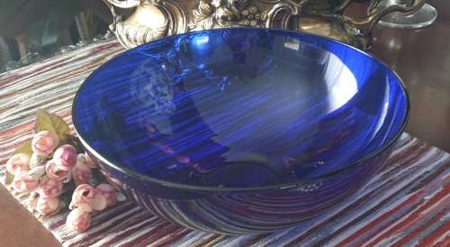 Cobalt Blue Salad Bowl
