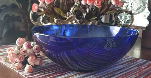 Cobalt Blue Salad Bowl