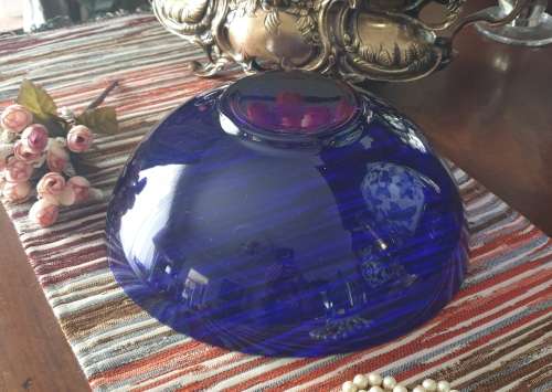Cobalt Blue Salad Bowl