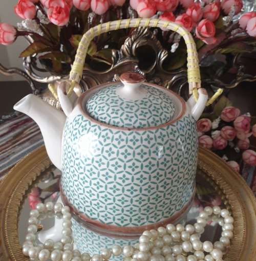 GREEN MOROCCAN FUSION TEA POT