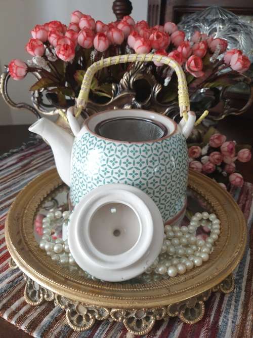GREEN MOROCCAN FUSION TEA POT