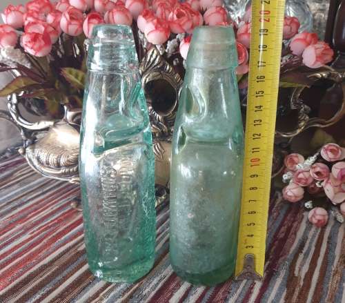 Two Vintage Glass Bottles