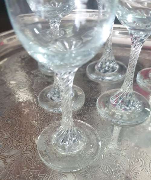 6 Stemmed Sherry Glasses