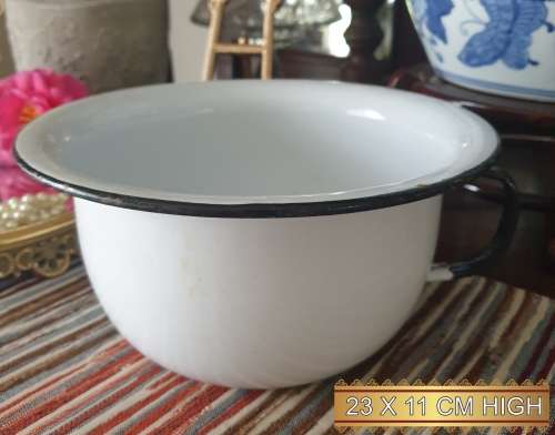 Vintage Enamel Chamber Pot