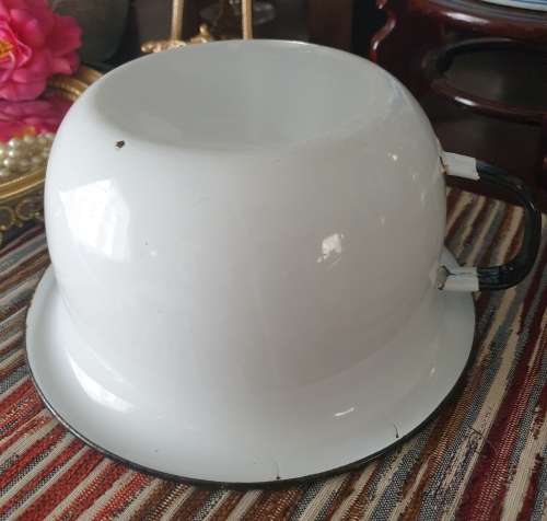Vintage Enamel Chamber Pot