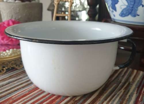Vintage Enamel Chamber Pot