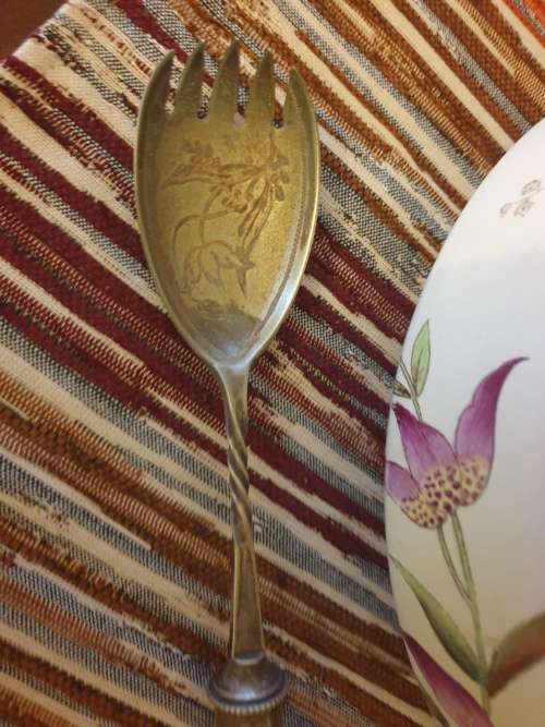 Vintage Salad Bowl  with Spoon