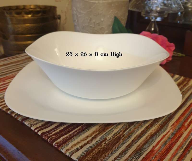 White Bowl and Platter