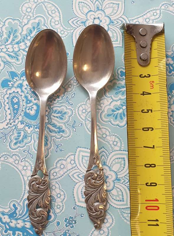 2 EPNS TEASPOONS | PLATED | NORWAY | SET |
