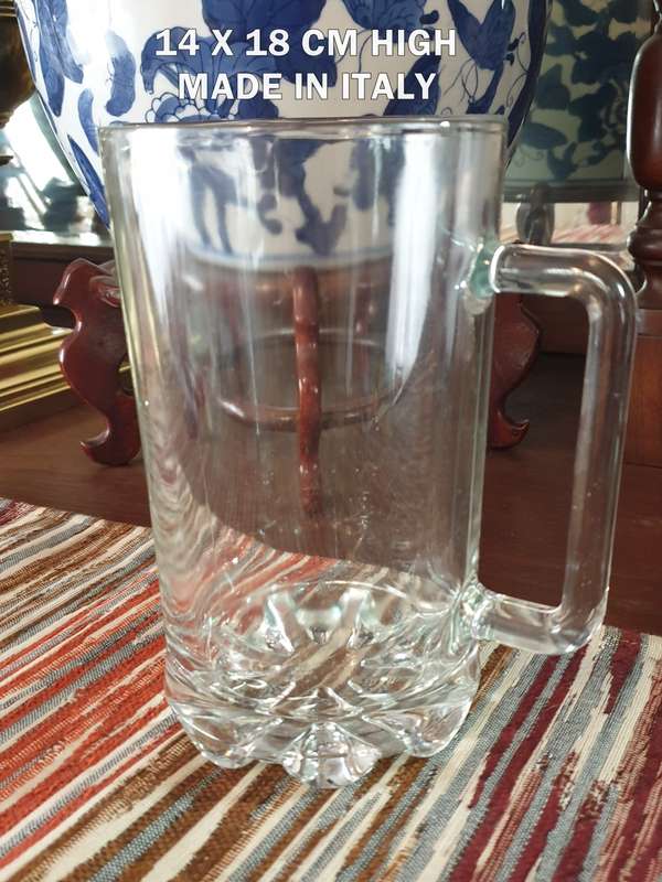 ITALIAN GLASS WATER JUG