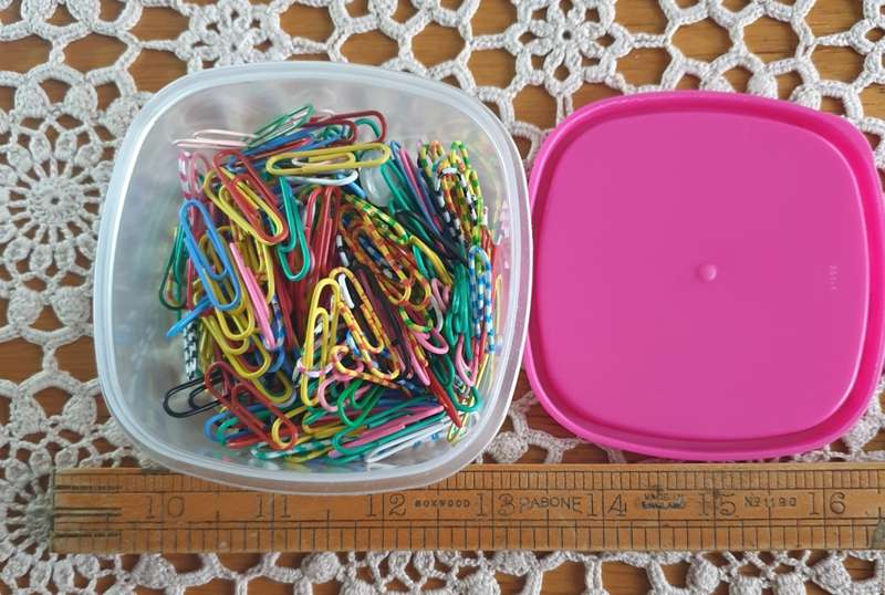 BOX  WITH PENCILS  ETC