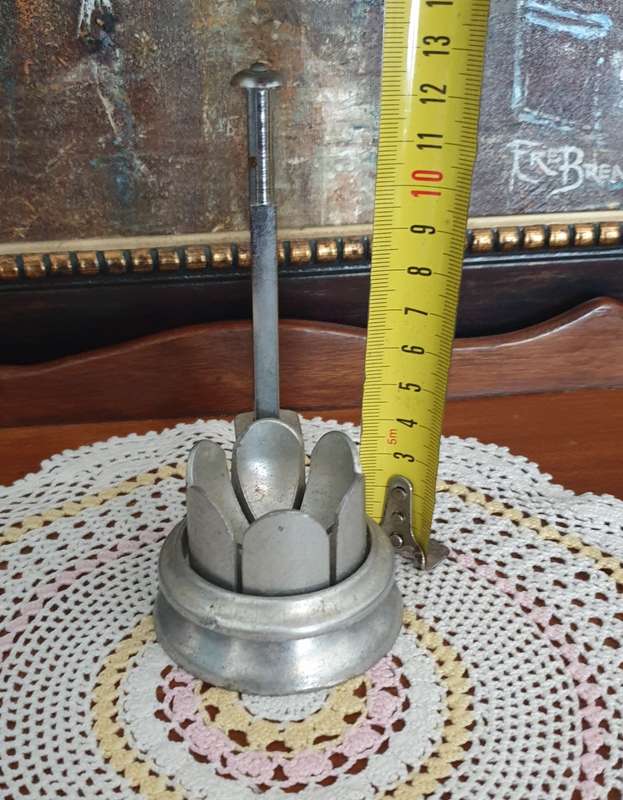 Wedge Wedger Cutter Mid Century Dinner Silver Aluminum Caesar Potato Salad Food Prep