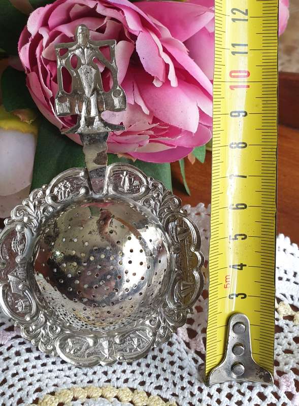 Vintage Dutch Plated Tea Strainer