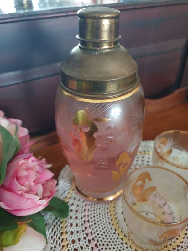 Czech Art Deco Cocktail Shaker Set | Vintage Decor