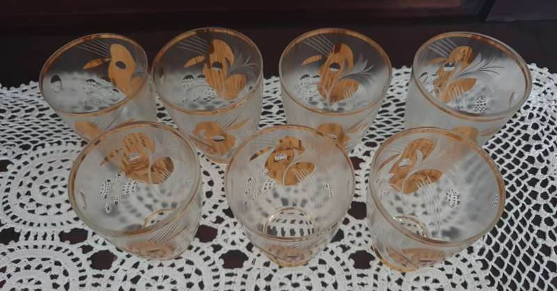 Czech Art Deco Cocktail Glasses | Decor | Vintage