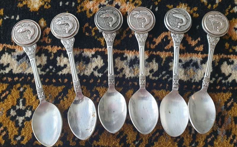 EPNS TEA SPOONS | PLATED |  FISH | DECOR | VINTAGE | BARGAIN!!