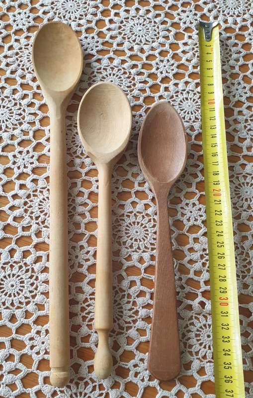 Vintage Wooden Spoons Set for Decor