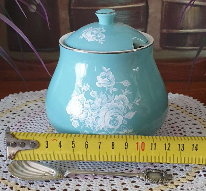 MidWinter Sugar Bowl with EPNS  Sugar Spoon