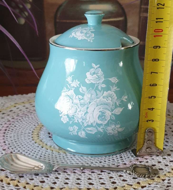 MidWinter Sugar Bowl with EPNS  Sugar Spoon