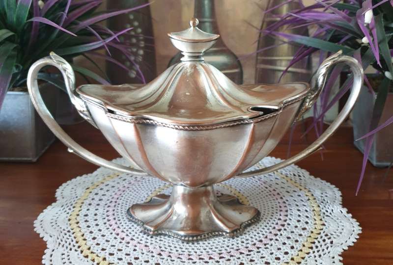 Distressed EPNS Tureen