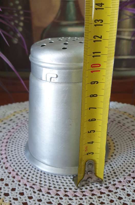 Vintage Aluminum Sugar Shaker Mid Century