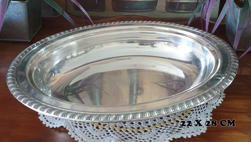 EPNS PLATED  SERVING BOWL (22 x 29 x 5 cm High)