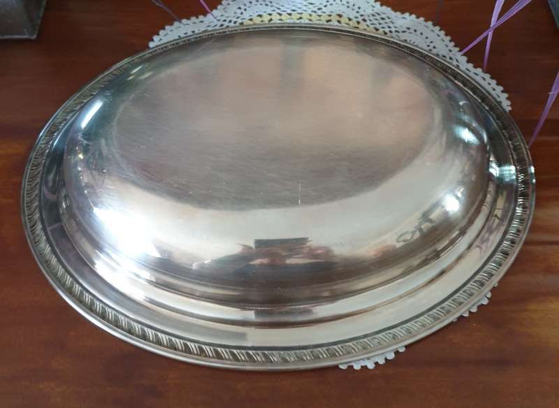 EPNS PLATED  SERVING BOWL (22 x 29 x 5 cm High)