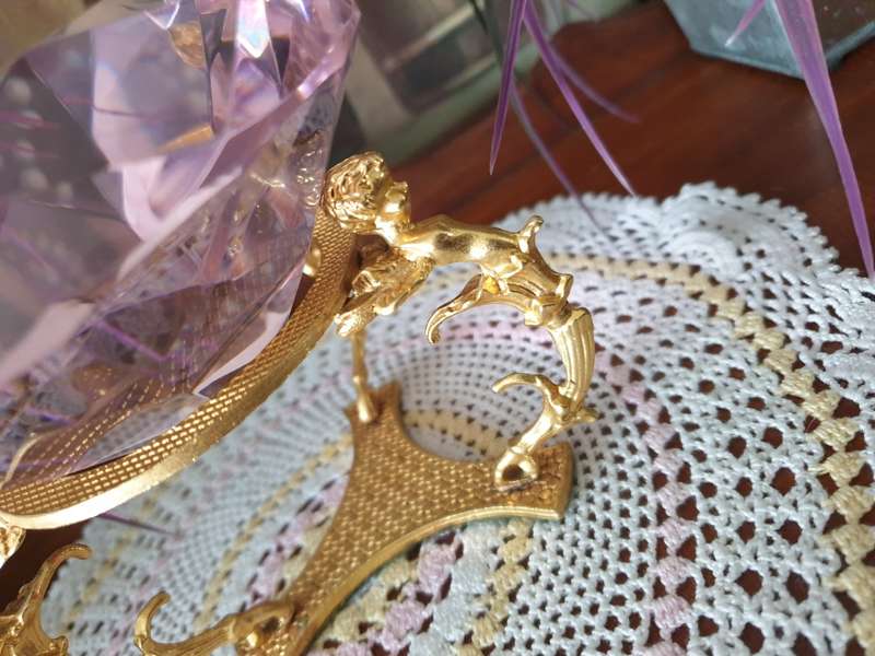 Pink Crystal Faceted Diamond Paperweight