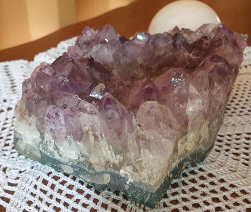 Natural Amethyst with marble stone ball | DECOR |
