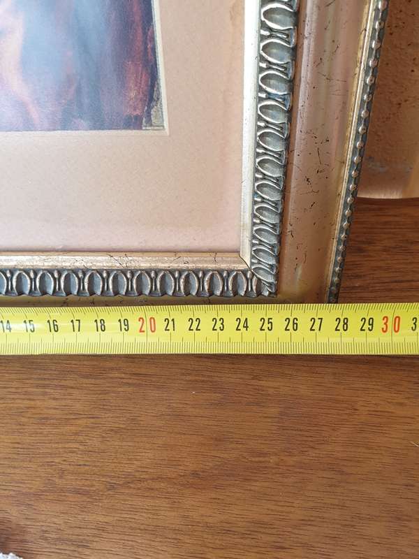 SET of Gold Tone Frames with Prints