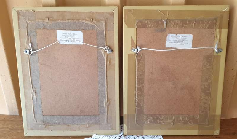 SET of Gold Tone Frames with Prints