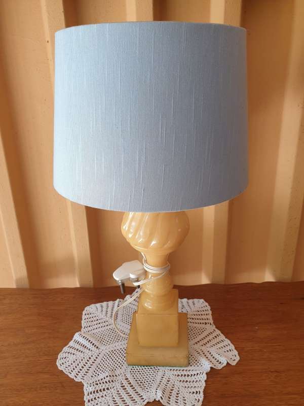 Solid Alabaster lamp with new shade