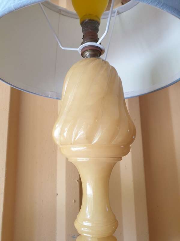Solid Alabaster lamp with new shade
