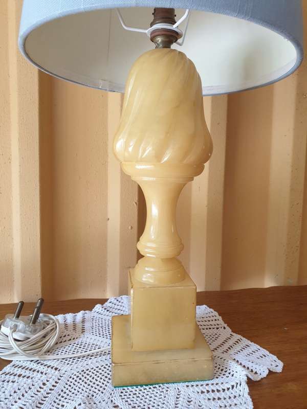 Solid Alabaster lamp with new shade