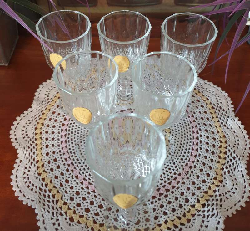 6 Small  Glasses made in Italy